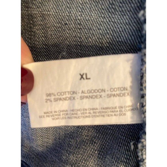 Gloria Vanderbilt Denim Jacket Fitted Detailed Stitching Front Pockets Size XL - Picture 11 of 12
